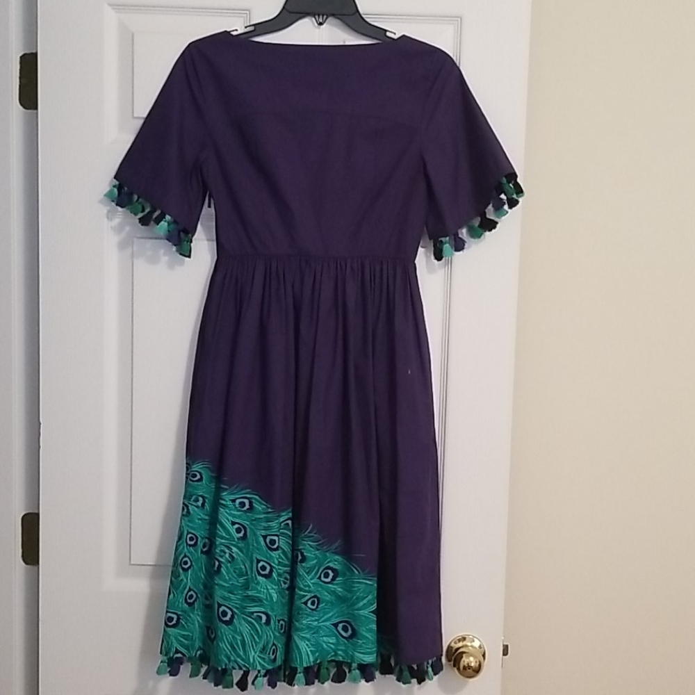 Kate Spade Poplin Peacock dress - Picture 2 of 6